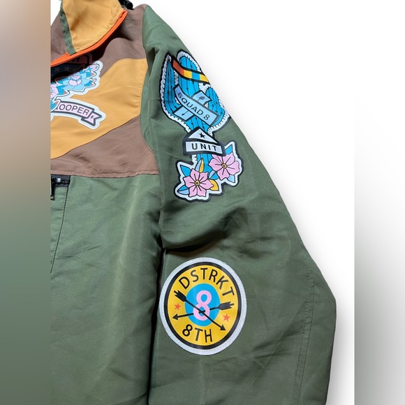 Men’s 8ighth Dstrkt Military hooded Anorak pullover windbreaker, Size XL - Picture 5 of 13